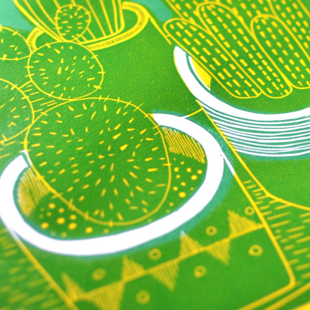 tigerlino - Piano Alligator linocut