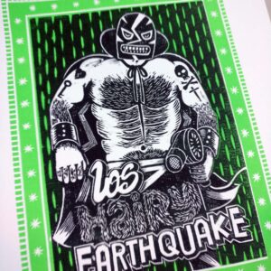 tigerlino - Los Hairy Earthquake woodcut