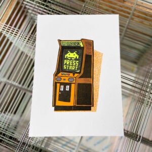 Indadorz | Limited Edition Linocut Arcade Machine