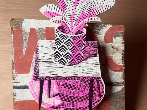 Pink Plant Wall Art