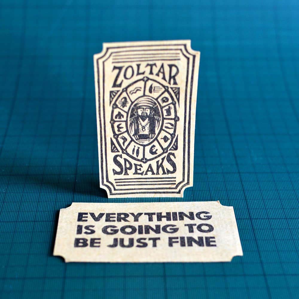 Zoltar Ticket | Linocut Ticket - Image 4