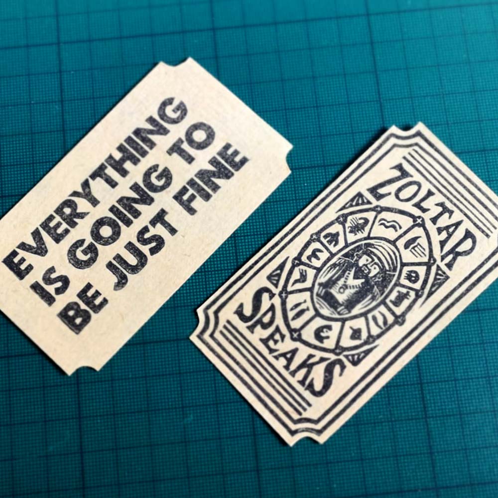 Zoltar Ticket | Linocut Ticket - Image 2