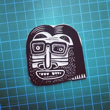 tigerlino-linocut-nerdz-rule-01-md tigerlino - Nerdz Rule linocut